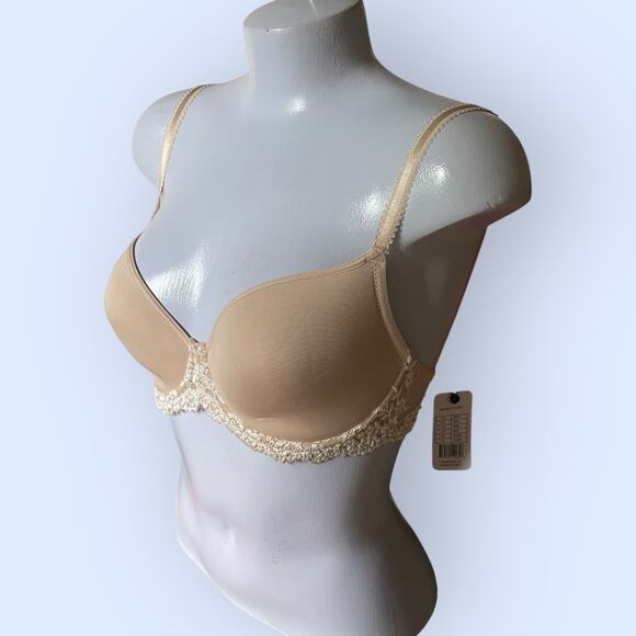 Wacoal Embrace Lace Bra Underwire Sand Beige Woman’s 30DD 853191 New NWT - Picture 4 of 11